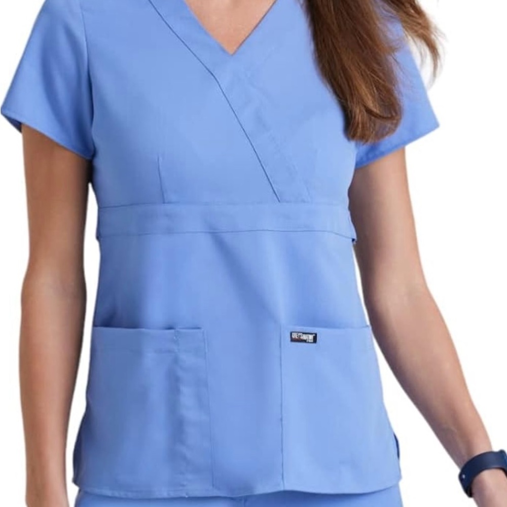 Grey's Anatomy mock wrap scrub top